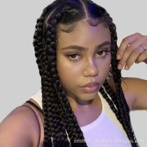 MYZYR Hair 1pc 24" 100G/PC Ombre Jumbo Braids Crochet Hair Synthetic Braiding Hair Extension Yaki Bulk Red Green Rasta Colo